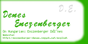 denes enczenberger business card